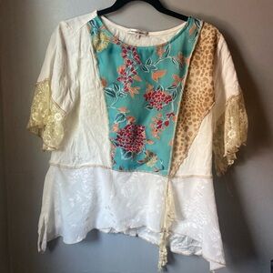 Patchwork lace top